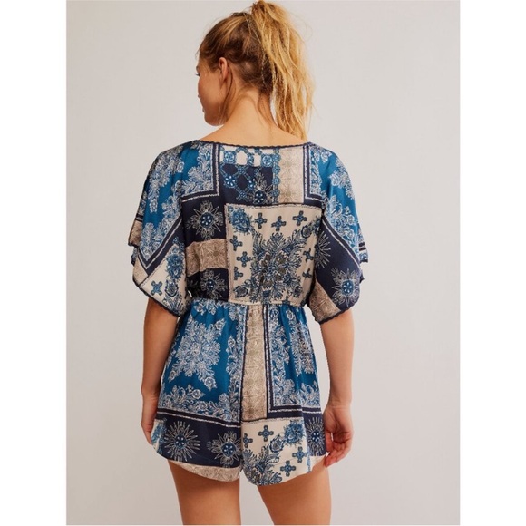 NWT FREE PEOPLE Oasis Romper /
Indigo Combo - Picture 4 of 8